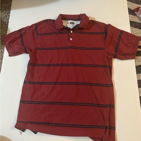 Haggar Red and Black Polo Shirt with Stripes - Picture 2 of 3